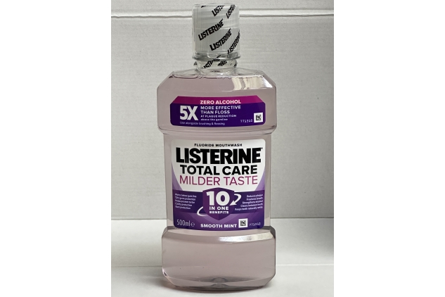 Listerine Total Care Milder Taste (Zero Alcohol) Antibacterial Mouthwash 6 X 500ml