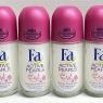 Fa Deo Roll-On Deodorant Active Pearls Fresh Rosen-Duft Anti-perspirant 50ml (Pack of 4)