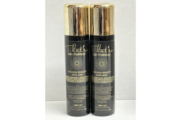 2 X That's So Sun Make Up Golden Beauty Anti Age Face Spray Tanning New 75ml