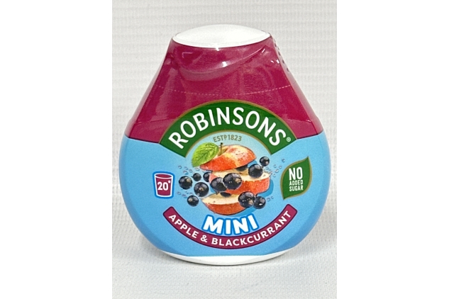 Robinsons Mini Apple & Blackcurrant On-The-Go Squash 66ml | No Added Sugar (Pack Of 6) BBE 31/08/2024