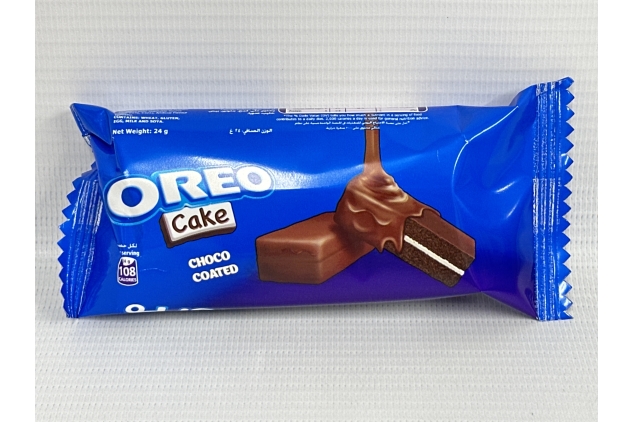 Oreo Cake Bars Chocolate Coated With Vanilla Flavoured Filling 24 X 24g