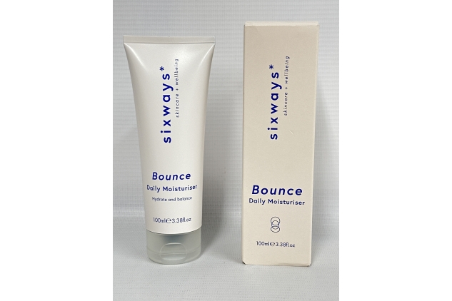 Sixways Bounce Daily Moisturiser: Hydrating Natural Vegan Face Cream with Shea Butter and Vitamin E, For All Skin Types, Made in the UK, 100ml