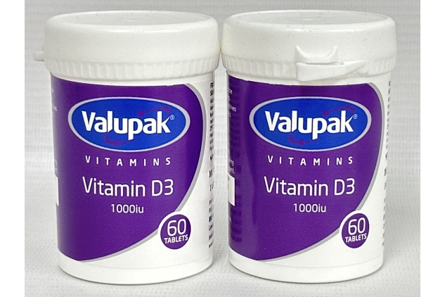 Valupak Vitamin D 1000Iu | 60 Capsules | Pack Of 2