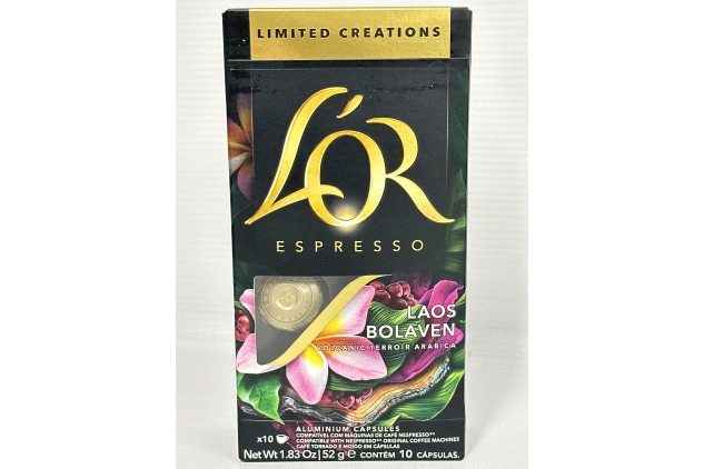 L'OR Espresso Limited Creations - Laos Bolaven Volcanic Terroir Arabica Coffee Pods x10 (Pack of 10, Total 100 Capsules) BEST BEFORE DATE 27/09/2023