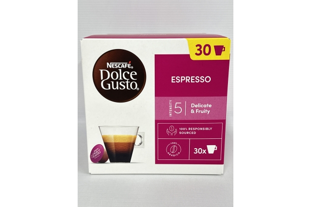 Nescafe Dolce Gusto Espresso Coffee Pods (Pack of 3, Total 90 Capsules)