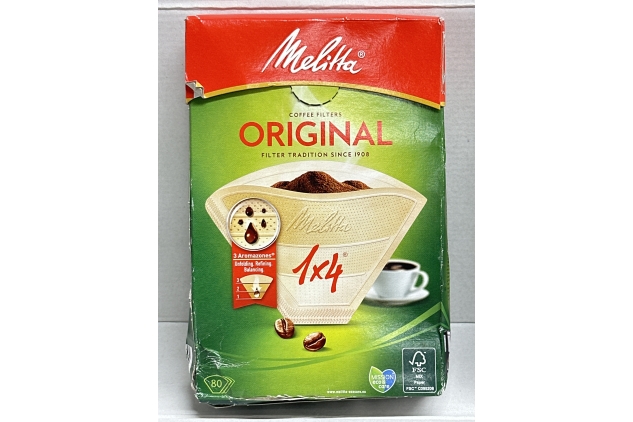 Melitta 6658076 Pack Original Size 1x4, 80, Filter Coffee Makers, Brown, Paper | Damaged Outer Packaging