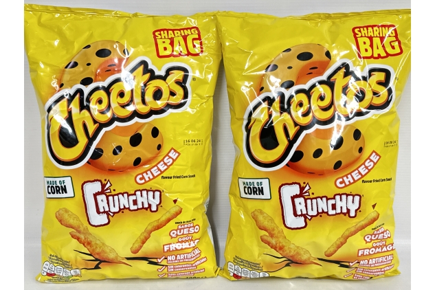 Cheetos Crisps Crunchy Cheese 2 X 400g, Great For Sharing At Parties, BBQ, Summer Of Sport | Best Before Date 16/06/2024