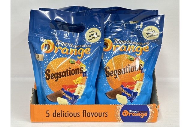 Terry’s Chocolate Orange Segsations 5 Assorted Flavours Sharing Bags 6 X 360g = 2.16KG TOTAL | Great For Euros Football Parties