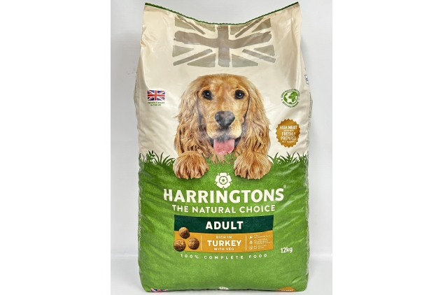 Harringtons Complete Dry Adult Dog Food Turkey & Veg 12kg