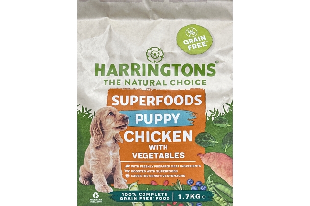 Harringtons Superfoods Puppy Complete Grain Free Hypoallergenic Chicken with Veg Dry Dog Food 1.7kg (Pack of 4) Bulk Buy Deal