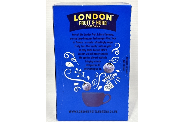 London Fruit & Herb Co Blueberry Bliss 20 Tea Bags (Pack of 6) Naturally Caffeine Free | Best Before Date 31/10/2024