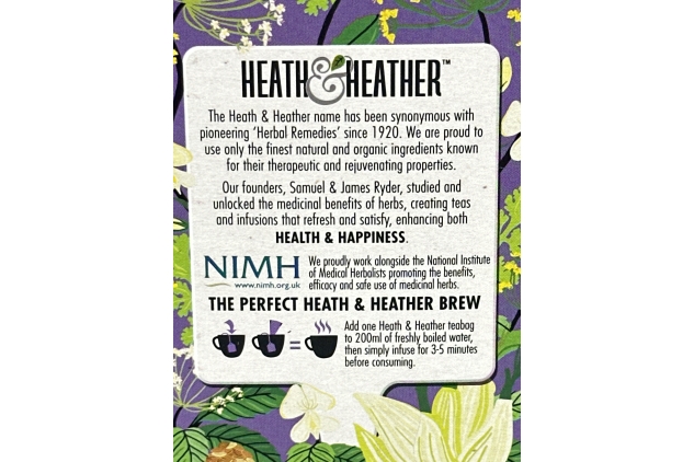 Heath & Heather Organic After Dinner Seed Supreme Teabags (6 Packs of 20, Total 120) Individually Wrapped Caffeine-Free Herbal Tea Infusions