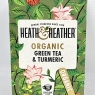 Heath & Heather Organic Green Tea & Turmeric 20 Envelope Bags (Pack Of 6)