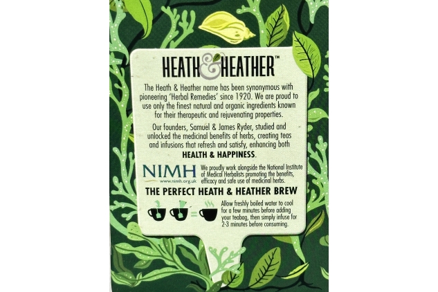 Heath & Heather Organic Imperial Matcha Green Tea & Seaweed Teabags | Individually Wrapped Caffeine-Free Herbal Tea Infusion | 6 Pack of 20, Total 120 Tea Bags