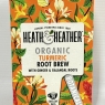 Heath & Heather Organic Turmeric Root Brew Tea Bags Individually Wrapped Caffeine-Free Herbal Tea Infusions with Ginger and Galangal Root | 6 Packs of 20, Total 120 Teabags