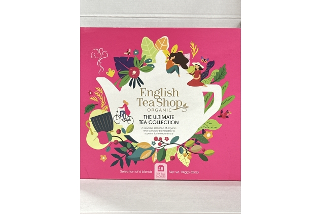 English Tea Shop, The Ultimate Organic Tea Collection Gift Pack, 48 Tea Bags, 6 Tea Flavours | BEST BEFORE DATE 14/03/2023