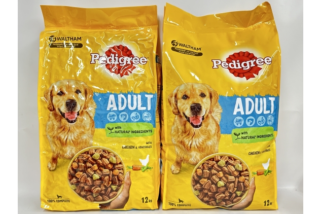 Pedigree Complete Dry Pet Food For Adult Dogs Chicken & Vegetables 2 X 12kg Bag