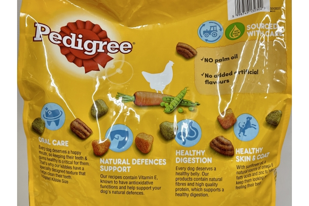 Pedigree Complete Dry Pet Food For Adult Dogs Chicken & Vegetables 2 X 12kg Bag