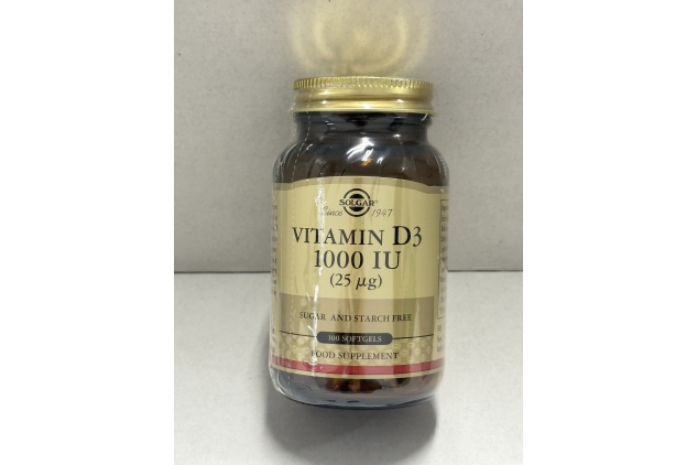 Solgar Vitamin D3 1000 iu 100 Softgels