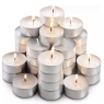 50 Tea Lights White Unscented Candles Decoration Night Light