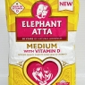 Elephant Atta Medium Flour with Vitamin D | Atta | Vitamin D | Chapatti Flour | Forfeited Flour | Health Flour | Vit D | Naan Flour | Roti Flour | Plain Flour | (1.5kg) BEST BEFORE DATE 30/06/2024