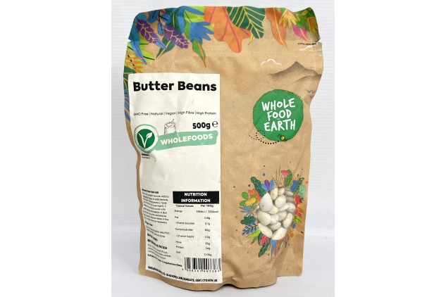 Wholefood Earth Butter Beans 500 g | Best Before Date 06/08/2024