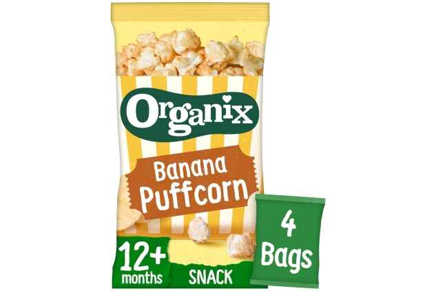 Organix Goodies Banana Puffcorn, 4 x 10g | BEST BEFORE DATE 03/12/2024