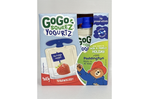 BEST BEFORE DATE 03/07/2024 | GoGo squeeZ Strawberry YogurtZ, 20 Pouches X 85g | BEST BEFORE DATE 03/07/2024