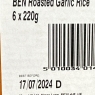 Ben's Original Microwave Rice, Roasted Garlic, 6 x 220g | Best Before Date 17/07/2024