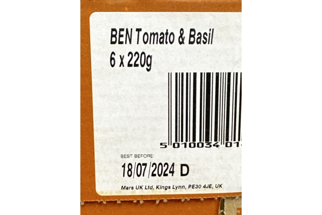 Ben's Original Microwave Rice, Tomato and Basil, 6 x 220g | Best Before Date 18/07/2024