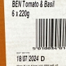 Ben's Original Microwave Rice, Tomato and Basil, 6 x 220g | Best Before Date 18/07/2024