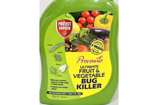 Provanto Ultimate Fruit and Vegetable Bug Killer, 1L - Fast Acting Bug Spray - 2 Weeks Protection for Fruit and Vegetable Plants - Contact Insecticide for Indoor & Outdoor Plants (Pack Of 2)