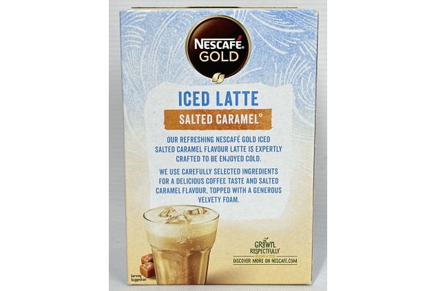 Nescafe Gold Iced Salted Caramel Latte Instant Coffee Sachets 7 Sachets, (Pack of 6, Total 42 Sachets) Best Before Date 31/07/2024