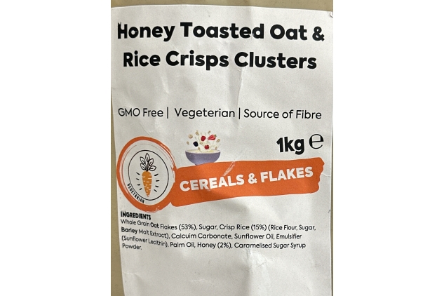 Honey Toasted Oat and Rice Crisps Clusters 1 kg | Best Before Date 24/08/2024