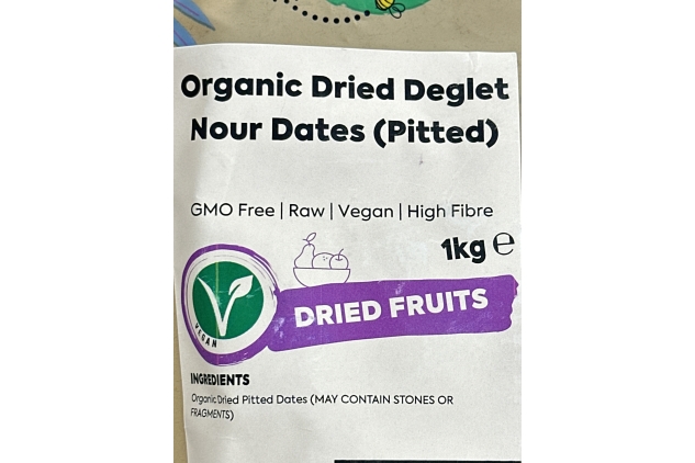 Whole Food Earth | Organic Dried Deglet Nour Dates Pitted 1kg | Best Before 22/07/2024