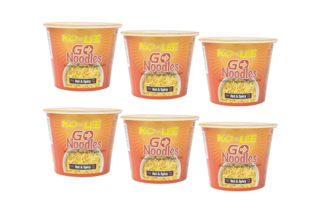 Ko - Lee Go Cup Hot & Spicy Noodles Flavour 65g (Pack of 6) BEST BEFORE DATE 02/05/2024