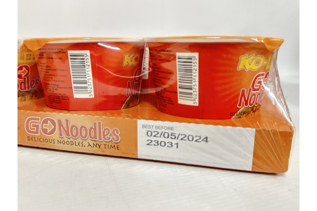 Ko - Lee Go Cup Hot & Spicy Noodles Flavour 65g (Pack of 6) BEST BEFORE DATE 02/05/2024