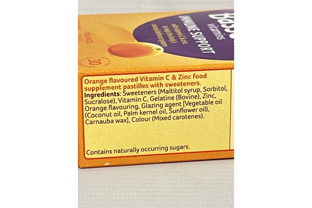 Bassetts Vitamins 7-11 Years Immune Support | 30 Soft Chews Orange Flavour (Pack Of 2) BBE 30/09/2024