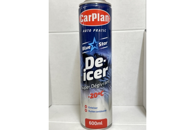 Car Plan De-Icer   BlueStar Fast Ice Melt to -15°C  Large Aerosol Can 600ml