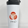 PhD Nutrition Hydro Shaker Water Flask Bottle, 750ml, Matte White Heavy Duty