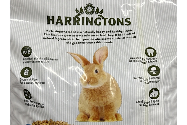 Harringtons Optimum Rabbit Food 10kg - Balanced, Wholesome & Tasty