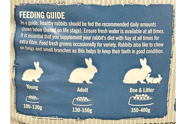 Harringtons Optimum Rabbit Food 10kg Balanced Wholesome Tasty