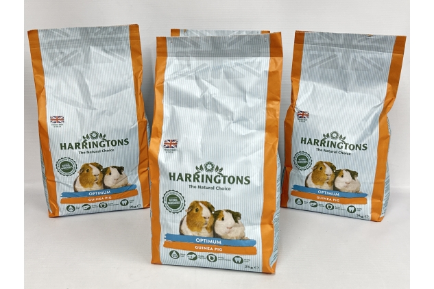 Harringtons Optimum Guinea Pig Food 2kg (Pack of 4) - Balanced, Wholesome & Tasty