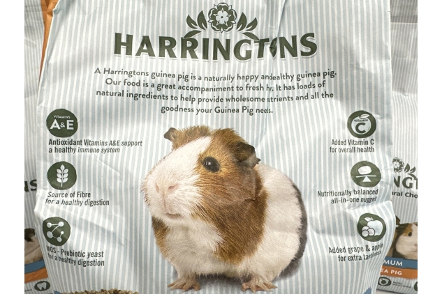 Harringtons Optimum Guinea Pig Food 2kg (Pack of 4) - Balanced, Wholesome & Tasty