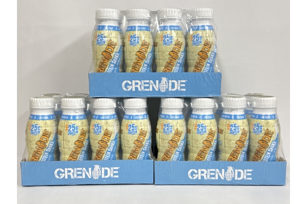 Grenade High Protein Shake, 24 X 330ml - White Chocolate Flavour | 25g Protein Per Drink | Best Before Date 03/09/2024