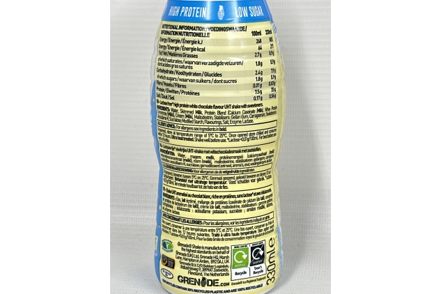 Grenade High Protein Shake, 24 X 330ml - White Chocolate Flavour | 25g Protein Per Drink | Best Before Date 03/09/2024