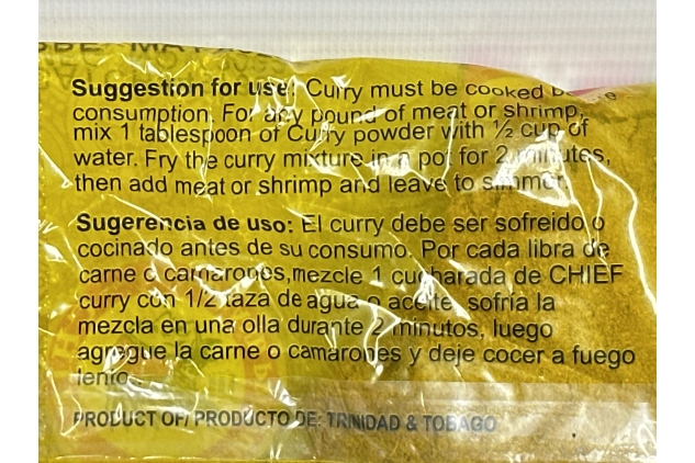 Chief Curry Powder, 230g | Best Before Date 31/05/2024