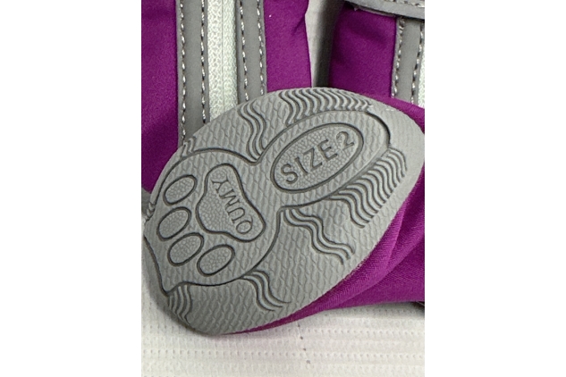 Dog Shoes for Small Dogs, Puppy Dog Boots & Paw Protector for Winter Snow Day, Summer Hot Pavement, Waterproof in Rain Weather, Ourdoor Hiking, Indoor Hardfloors with Anti Slip Sole Purple Size 2