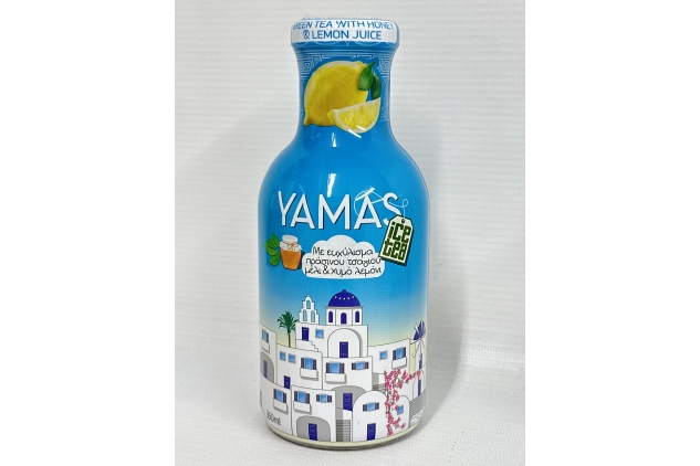 Yamas Honey & Lemon Iced Green Tea - A Refreshing, Low-Calorie Drink in a 360ml Premium Glass Bottle - Gluten-Free and Suitable for Vegetarians (Pack Of 2) BEST BEFORE DATE 31/07/2024