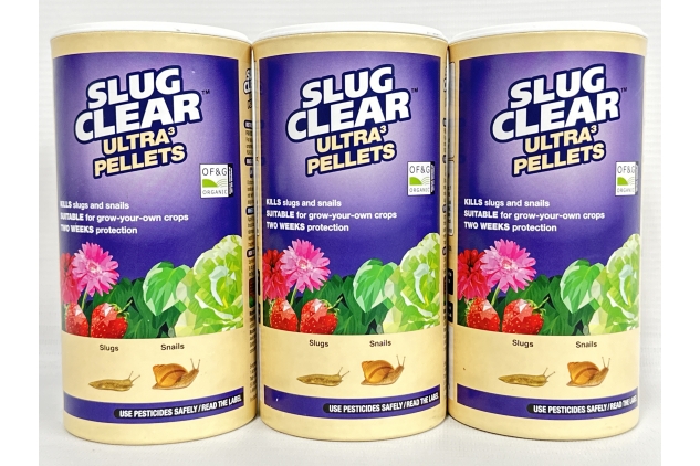 Slug & Snail Clear Ultra Pellets Killer 300g Fast Acting Organic (Pack Of 3)